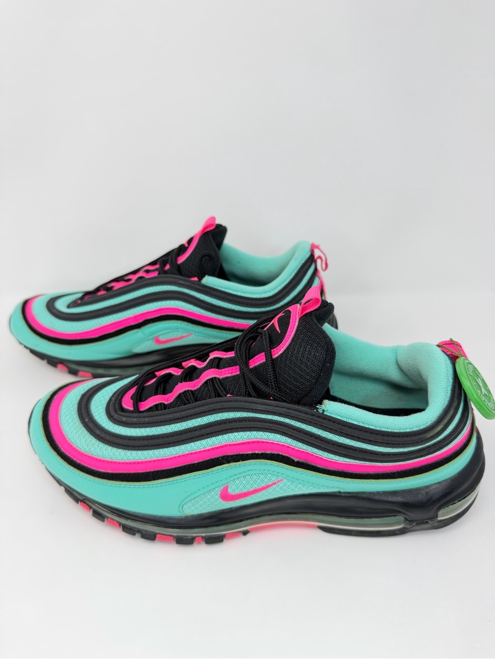 Nike Air Max 97 Hyper Turquoise South Beach Pink Black Men’s Size 13 CU4877-300